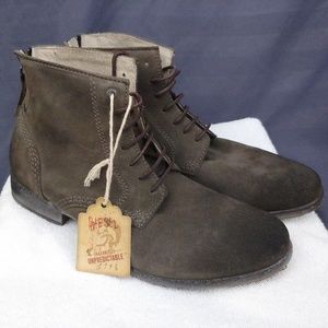 NWT Mens Diesel Ankle Boots Brown Suede Size 7.5